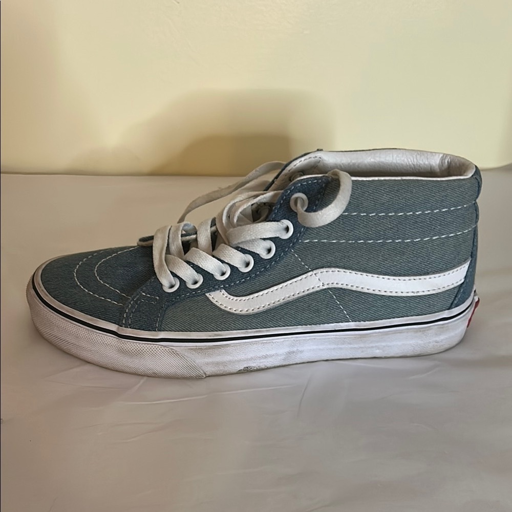 Vans Women’s Sk8-mid Reissu Denim Blue Lace Up Shoes Size 7.5 - Picture 12 of 12